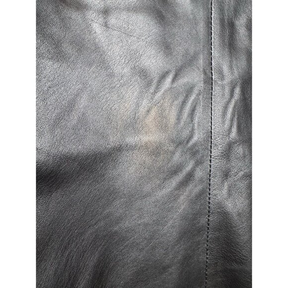 Remy Leather Jacket Women Black Lined Soft Blazer Vtg Y2K Made In USA Small - Picture 9 of 13